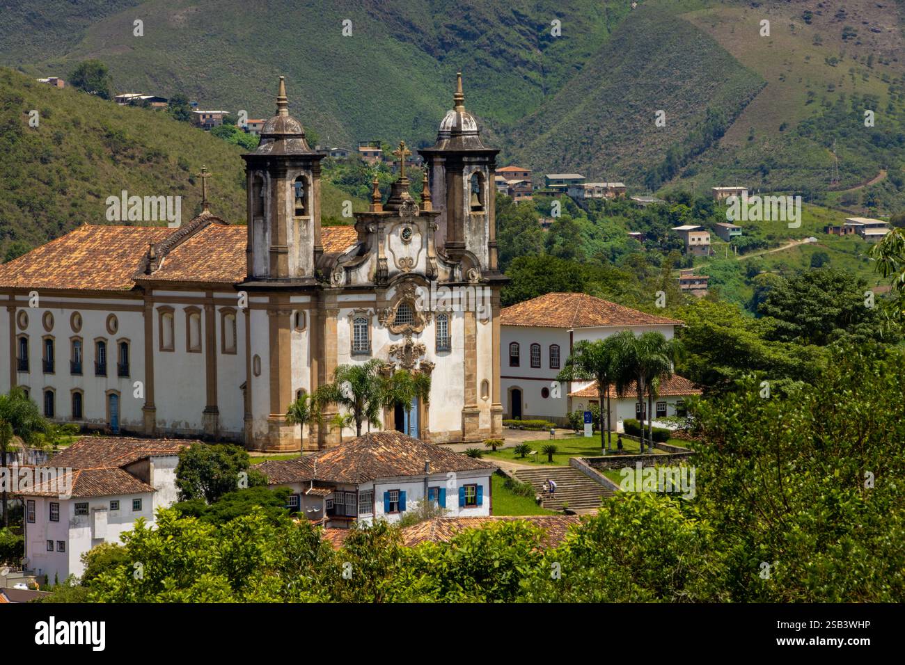 Kirche in der historischen Stadt Ouro Preto, Minas Gerais, Brasilien Stockfoto