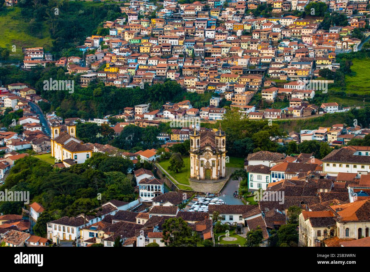 Kirche in der historischen Stadt Ouro Preto, Minas Gerais, Brasilien Stockfoto