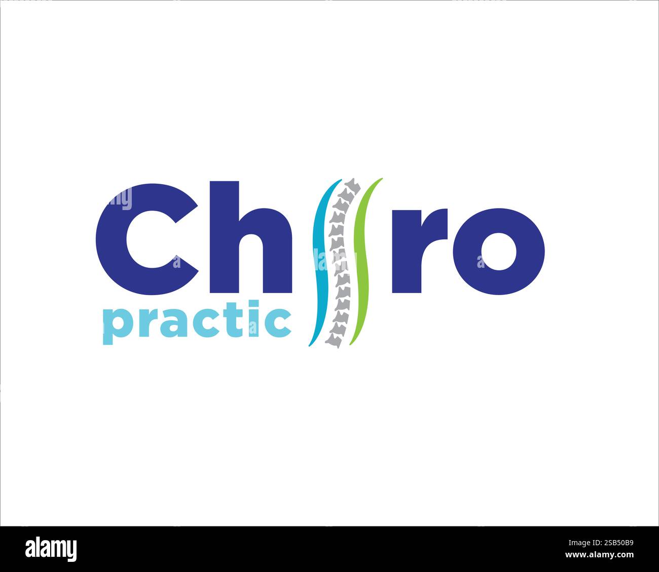 Chiropraktische Logodesigns für den medizinischen Dienst Stock Vektor