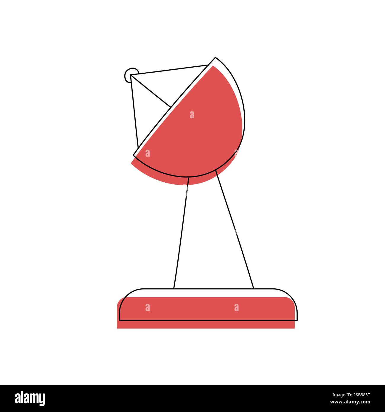 Dish Antenna Icon Vector Design. Vektorabbildung Stock Vektor