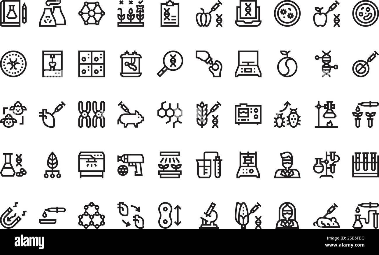 Hochwertige Sammlung von Vektorsymbolen mit editierbarer Kontur. Ideal für professionelle und kreative Projekte Stock Vektor