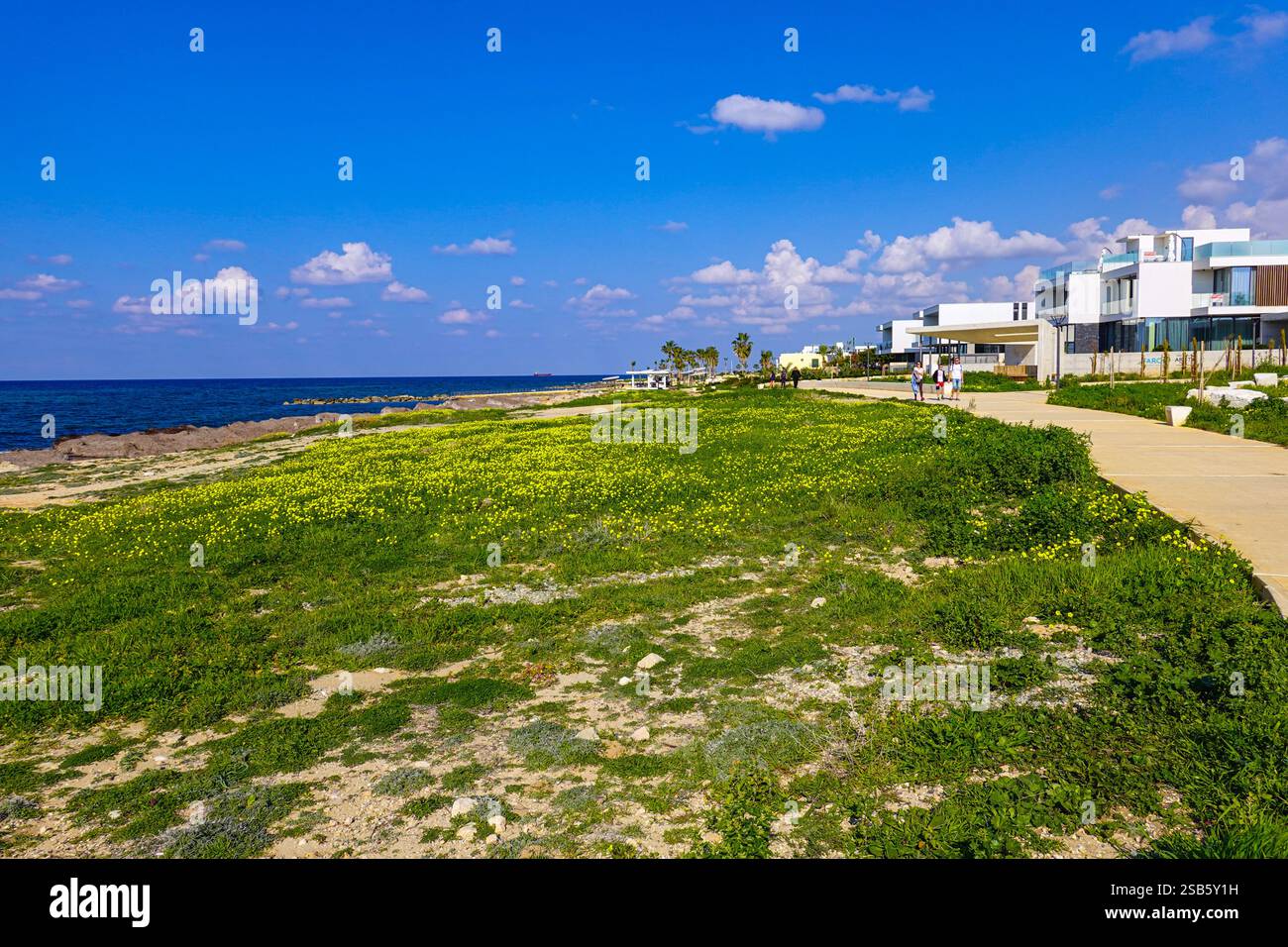 Paphos, Zypern, EU, schönes Winterwetter in diesem beliebten Touristenziel Stockfoto