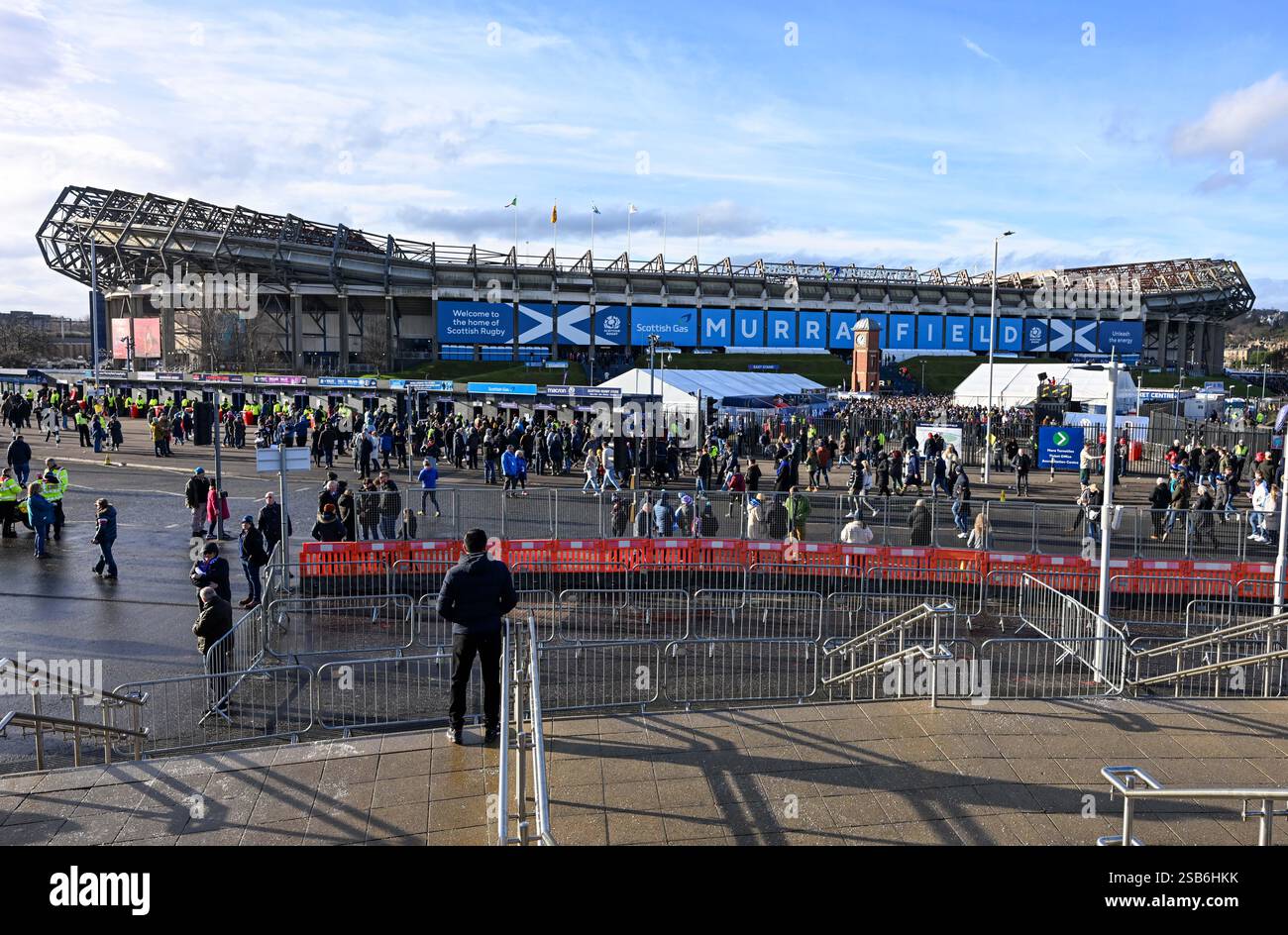 Edinburgh, Großbritannien. Februar 2025. Murrayfield während des Six Nations Championship Matches im Murrayfield Stadium, Edinburgh. Der Bildnachweis sollte lauten: Neil Hanna/Sportimage Credit: Sportimage Ltd/Alamy Live News Stockfoto