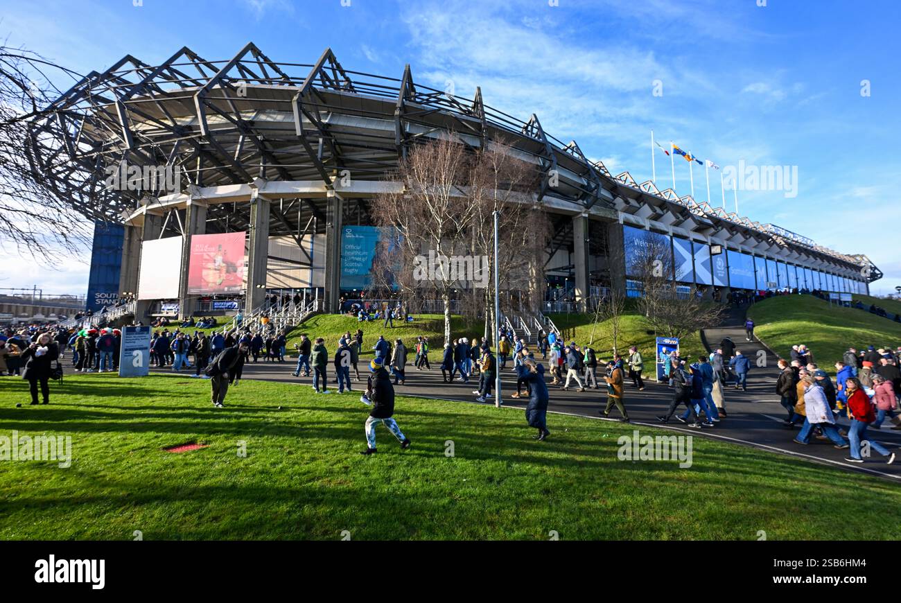 Edinburgh, Großbritannien. Februar 2025. Murrayfield während des Six Nations Championship Matches im Murrayfield Stadium, Edinburgh. Der Bildnachweis sollte lauten: Neil Hanna/Sportimage Credit: Sportimage Ltd/Alamy Live News Stockfoto