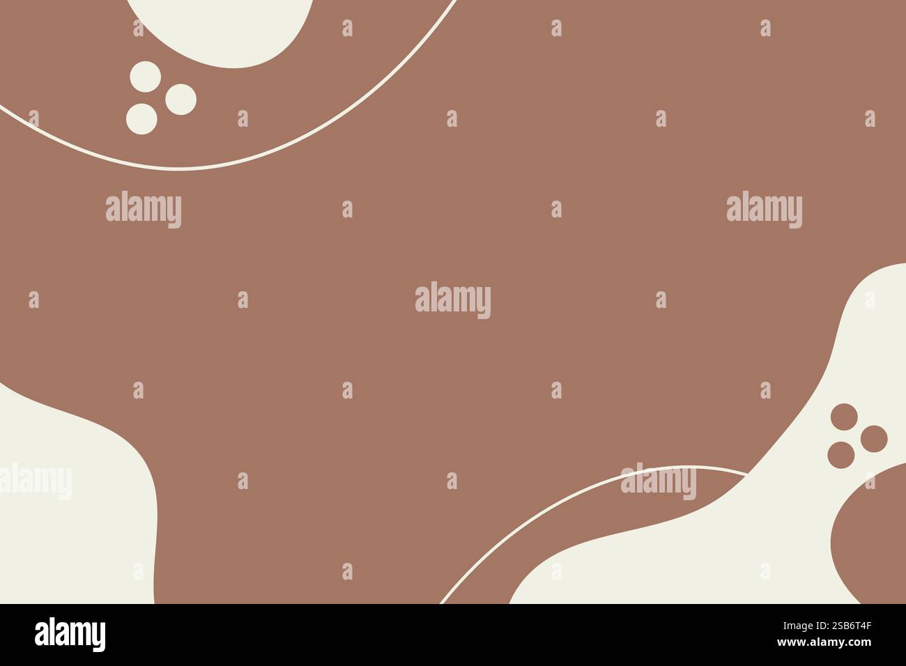 Weiche, organische Formen in Braun- und Cremetönen bilden einen stilvollen Hintergrund, der Wärme und Raffinesse im Design weckt. Stock Vektor