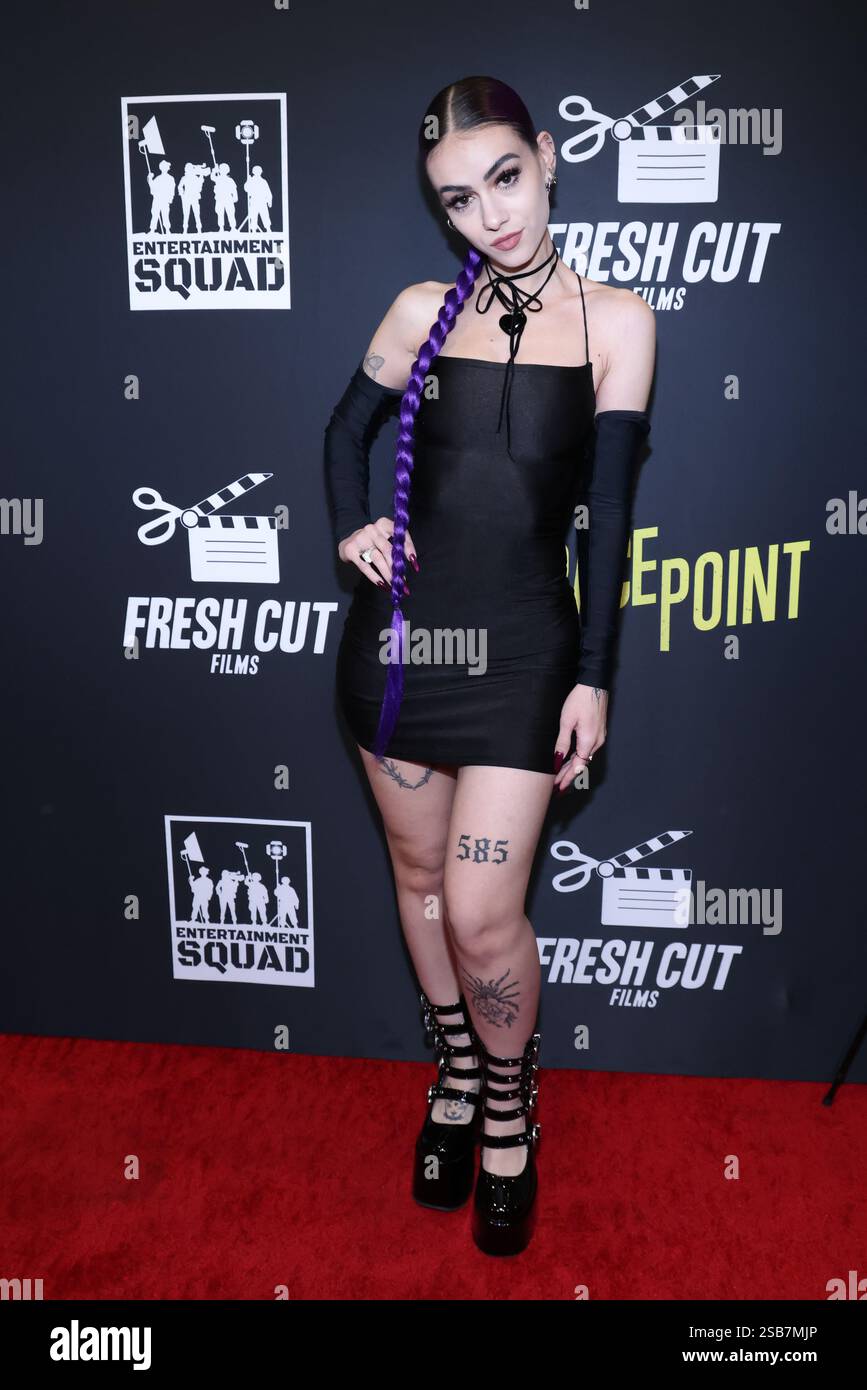 Los Angeles, Kalifornien, USA. 30. Januar 2025. Sängerin Aviella besucht die Los Angeles Premiere von „Grace Point“ im Regal Cinemas L.A. Live in Los Angeles, Kalifornien. Quelle: Sheri Determan Stockfoto