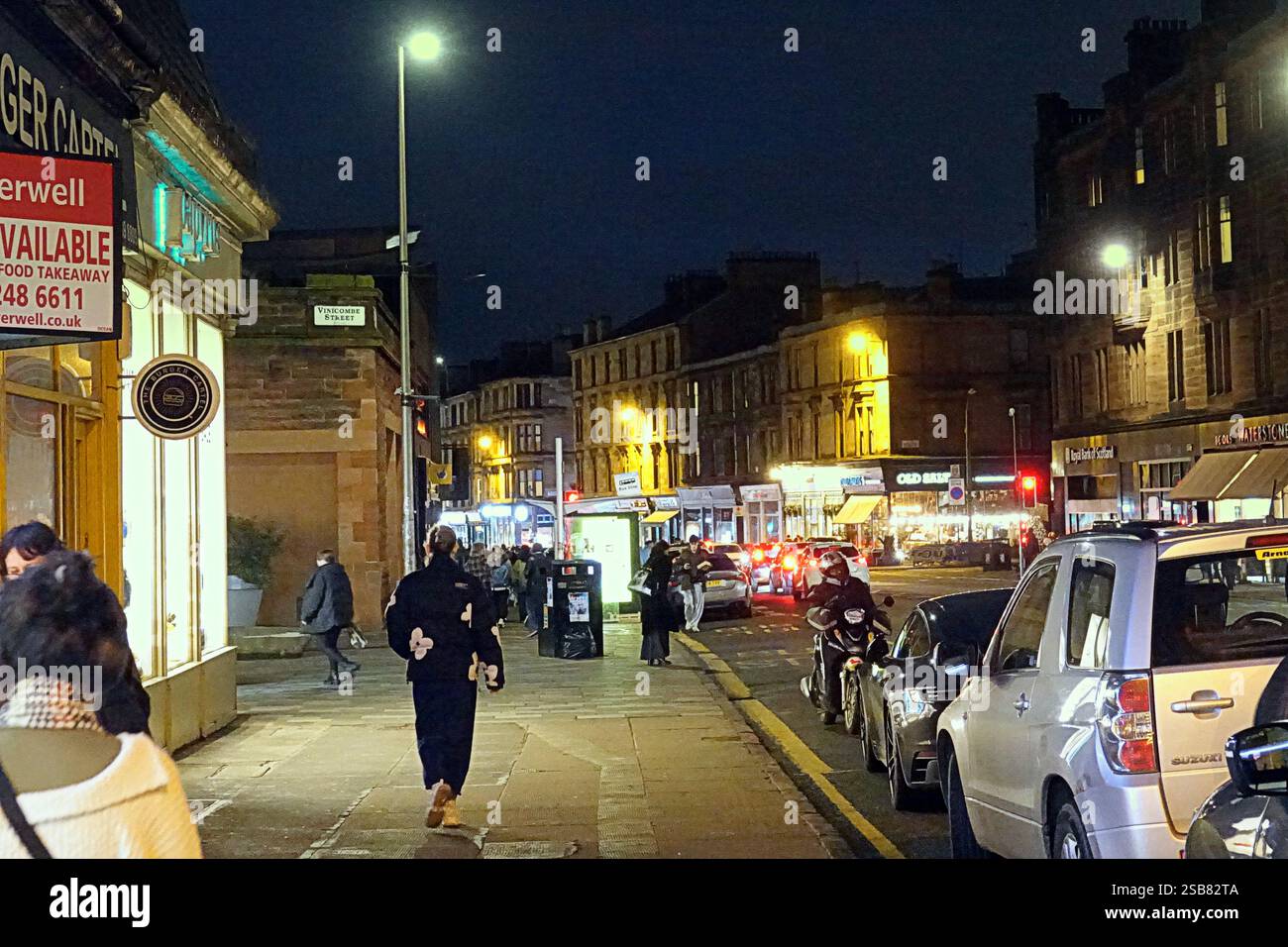 Glasgow, Schottland, Großbritannien. Februar 2025. Ein Stück auf der banksy-Ausstellung im goma letztes Jahr "Cut and Run"? Ein neuer Verdächtiger banksy tauchte in der großen george Street im Westen der Stadt auf und schickte die Einheimischen in Hysterie der Freude, als die beliebte Nebenstraße in der Nähe sich in ihren Pubs und Restaurants für Samstagabend vorbereitete. Credit Gerard Ferry /Alamy Live News Stockfoto