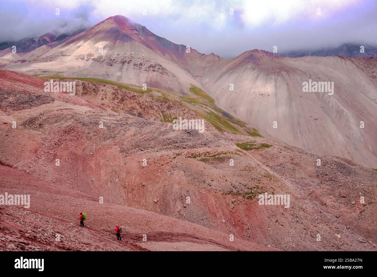 Aufstieg zum Traveler's Pass Stockfoto