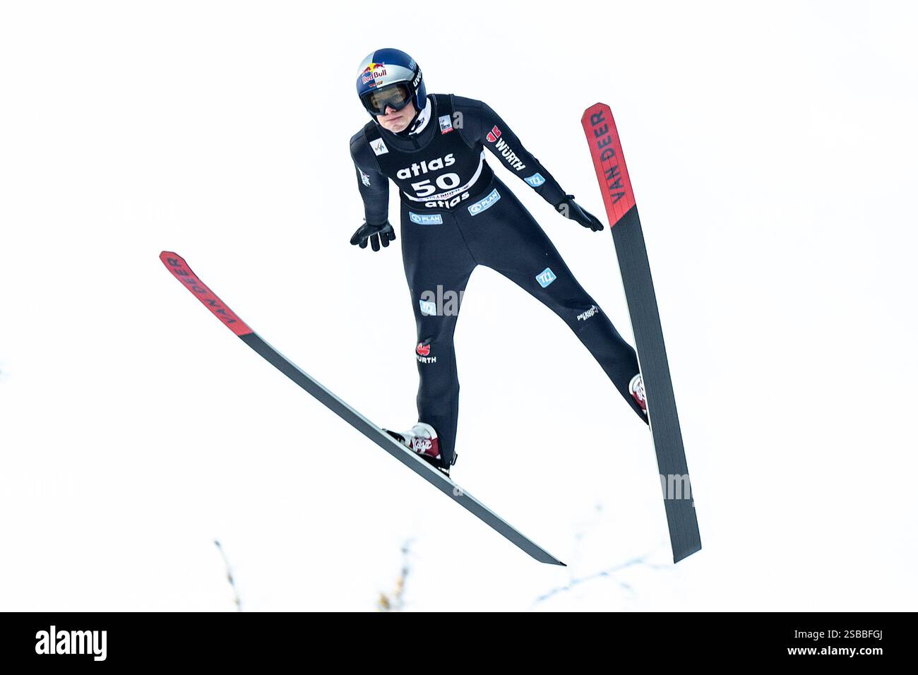 02 Februar 2025, Hessen, Willingen: Skispringen/Skispringen: Weltmeisterschaft, Großschanze, Herren, Qualifikation: Andreas Wellinger aus Deutschland springt. Foto: David Inderlied/dpa Stockfoto