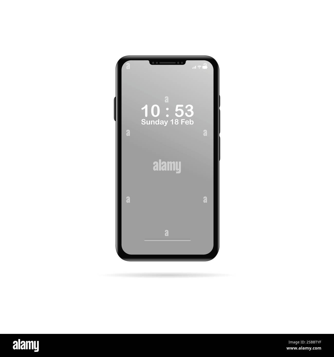 Telefonvorlage ähnlich wie iphone-Modell Stock Vektor