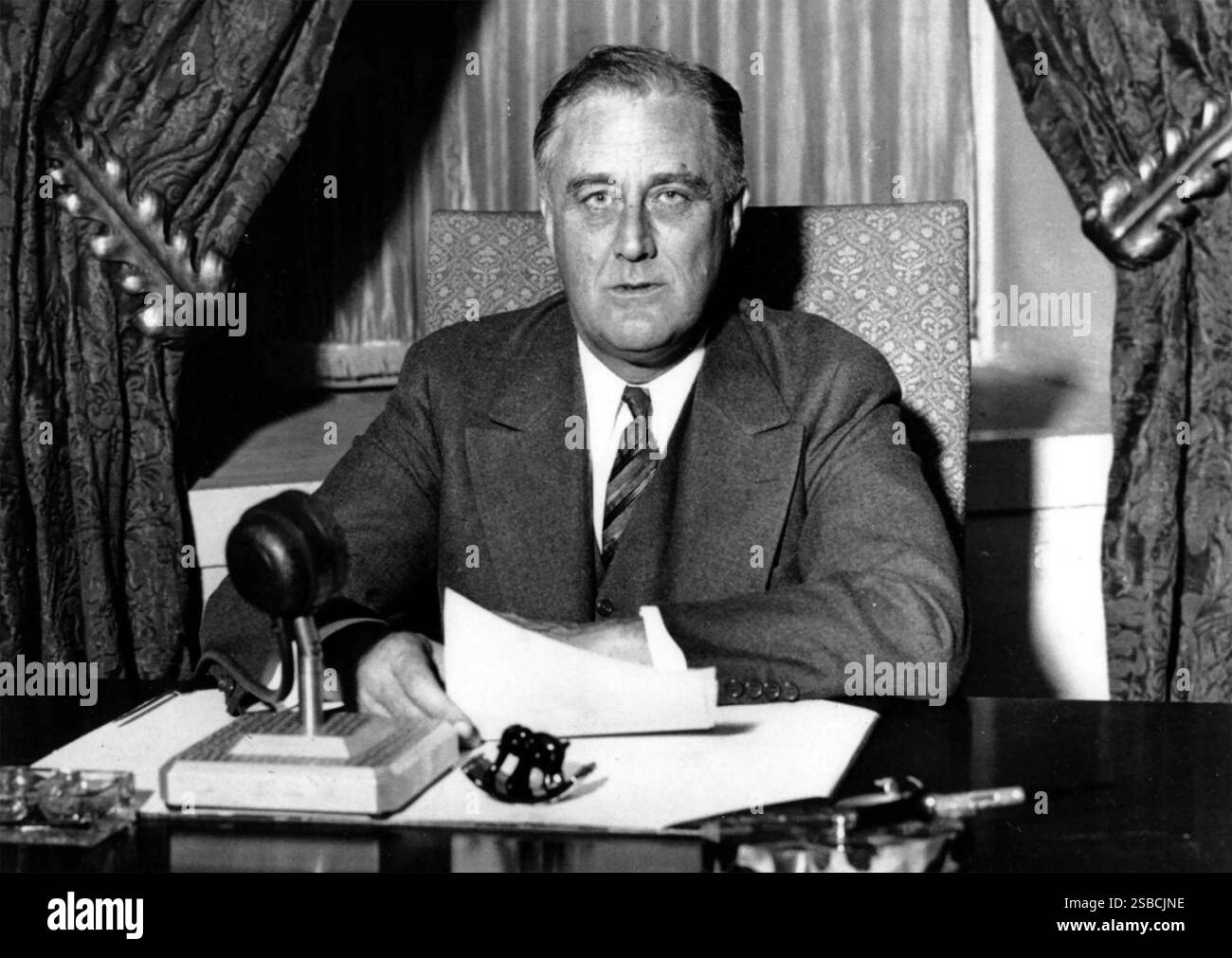 FRANKLIN D. ROOSEVELT (1882–1945) als US-Präsident im Jahr 1933, dem Jahr des New Deal Stockfoto