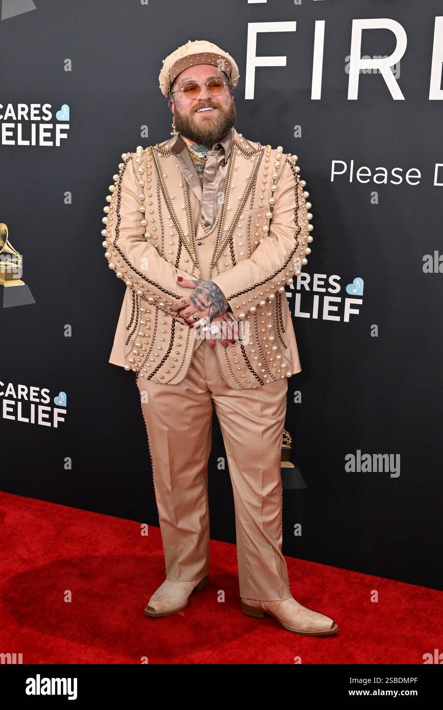 Los Angeles, USA. Februar 2025. Teddy Swims kam am 2. Februar 2025 zu