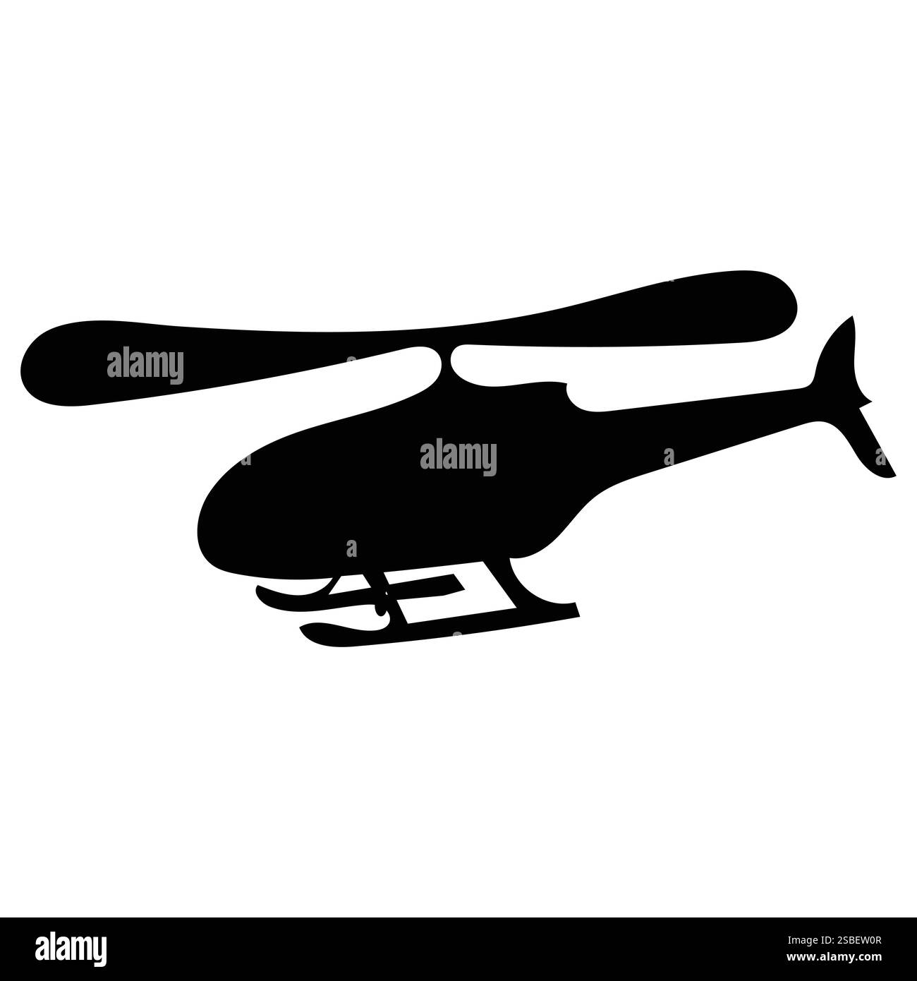 Aviation Elements Helicopter Designs in Schwarz Stock Vektor