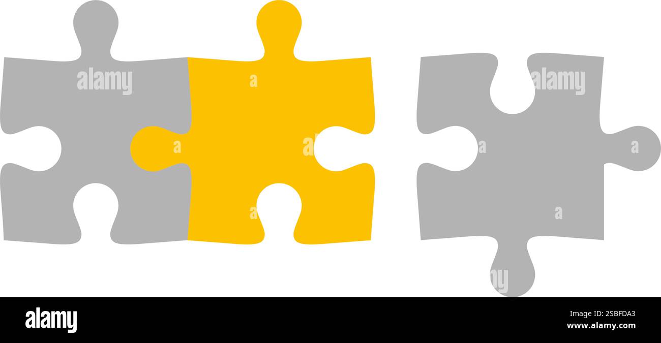 Puzzle-Puzzle-Matching nur auf einer Seite: Brain Teaser-Spiele-Konzept Stock Vektor