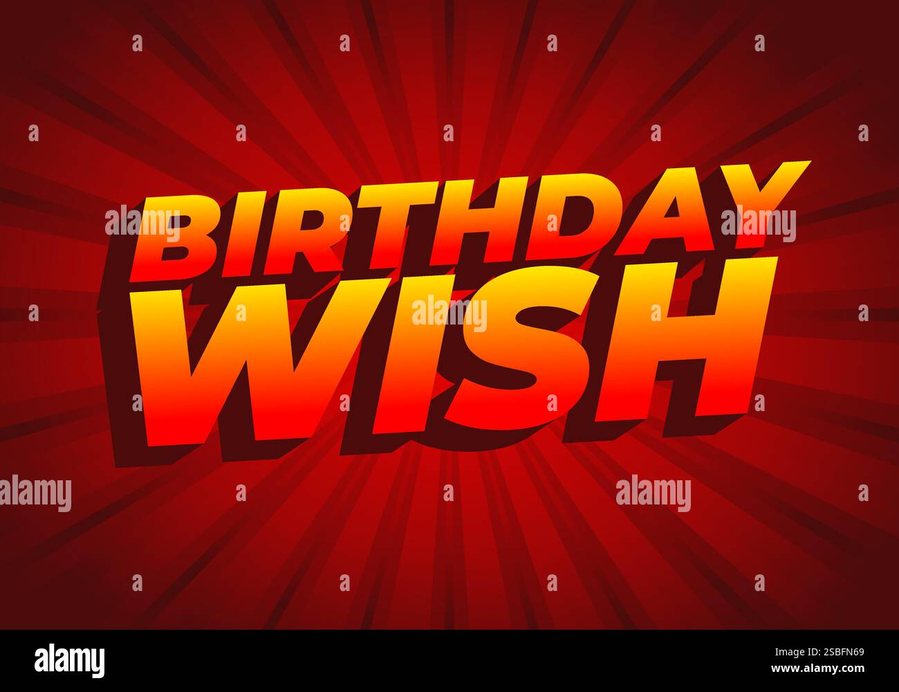 Geburtstagswunsch. Texteffekt-Design für Social-Media-Anzeigen oder Printwerbung Stock Vektor
