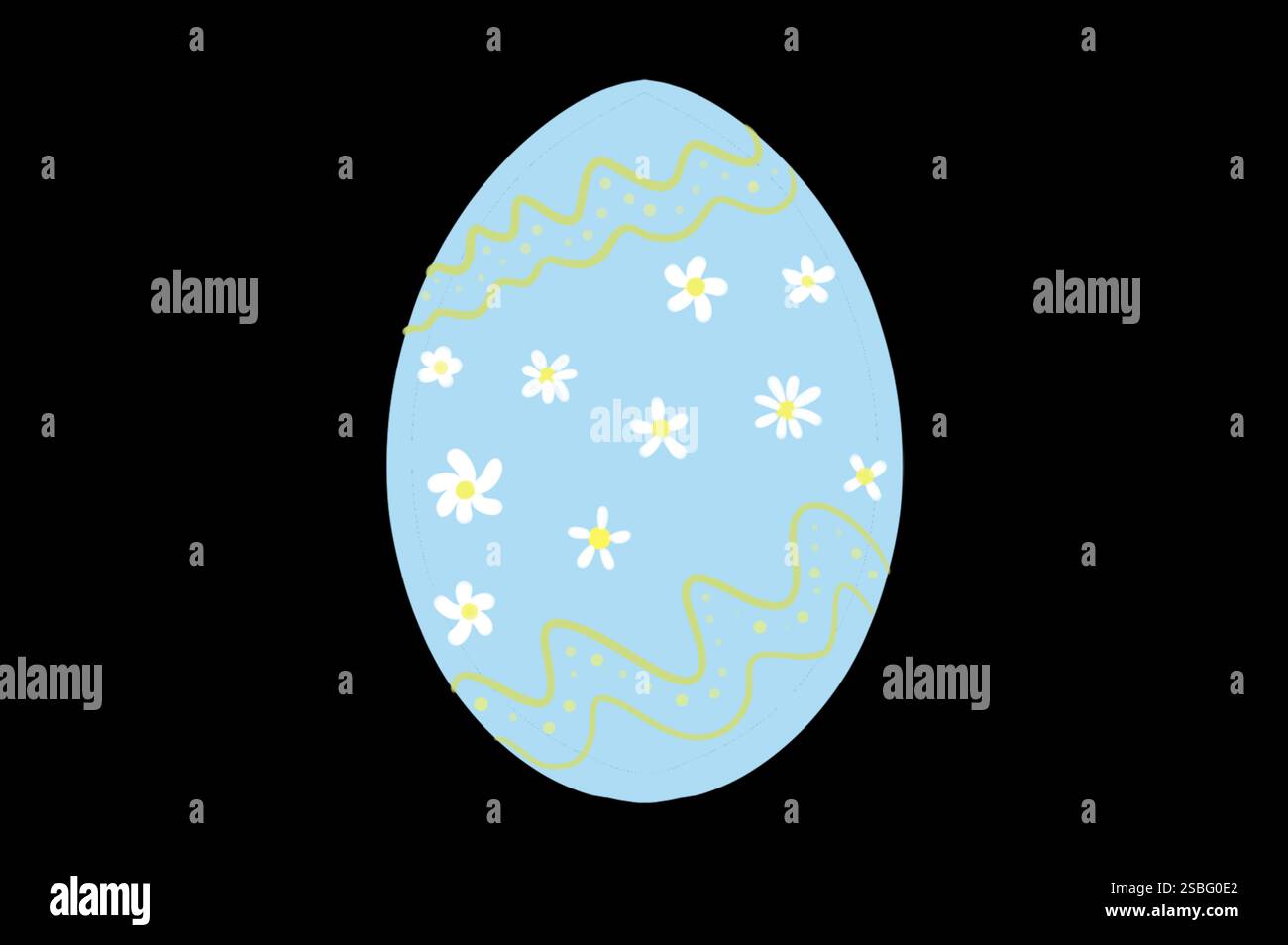 Frohe Ostern. Set Ostereier mit verschiedenen Texturen auf weißem Hintergrund. Frühlingsferien. Abbildung isoliert. Frohe ostereier. Stockfoto