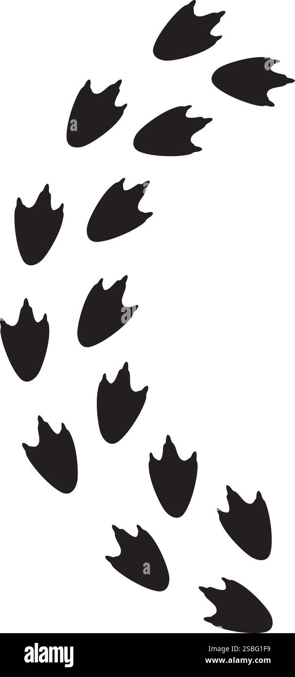 Pinguin-Fußspuren (Fußspuren). Vektorabbildung. Stock Vektor