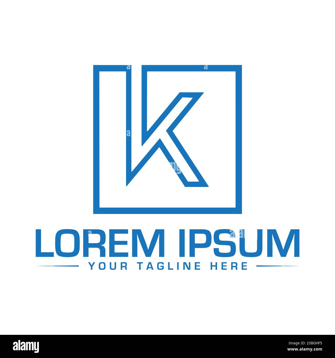 K Letter Logo Design, einzigartiges K Logo Design Stock Vektor