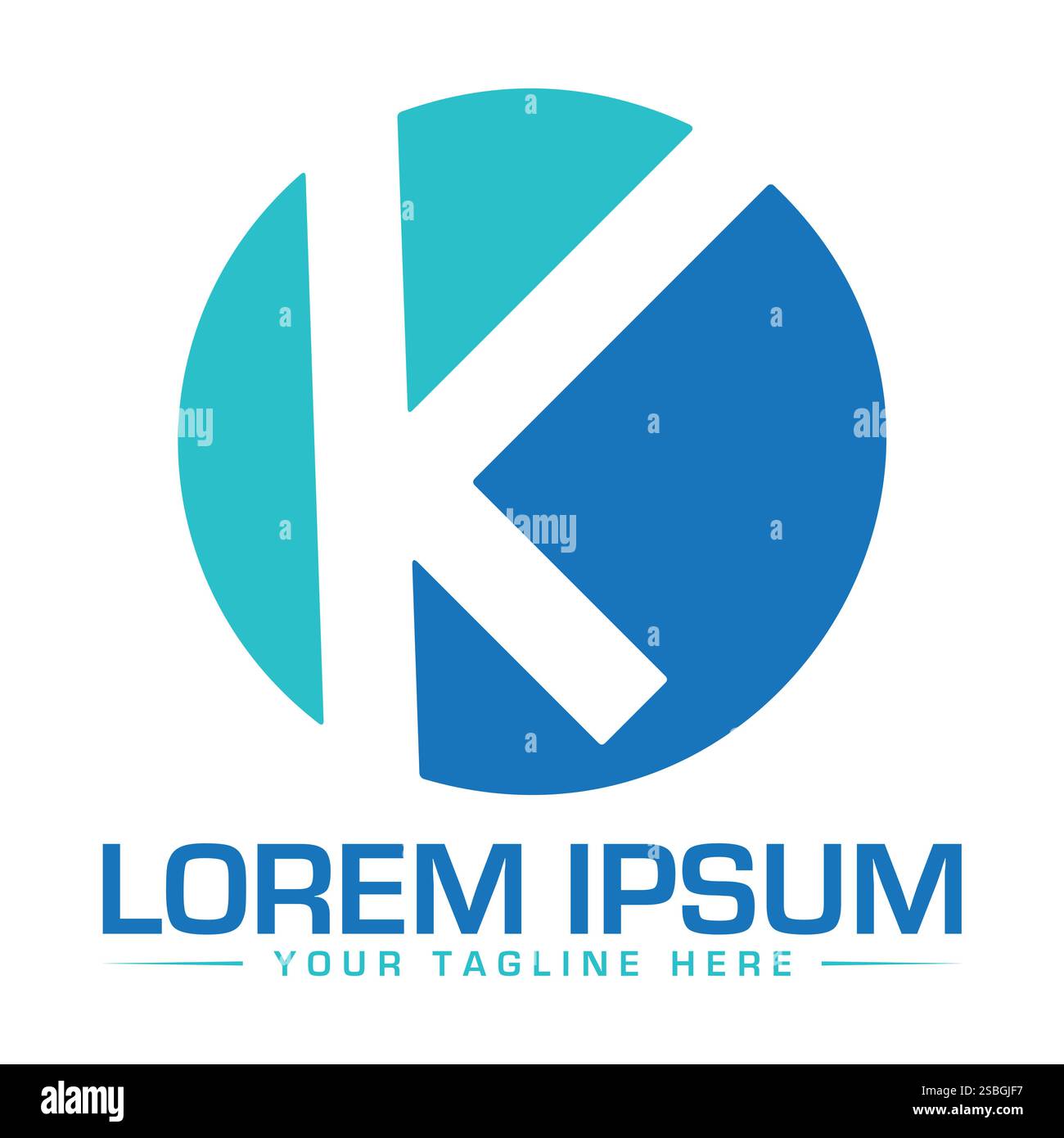 K Letter Logo Design, einzigartiges K Logo Design Stock Vektor