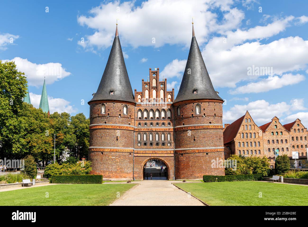 Holstentor Holstentor Hansestadt Lübeck in Deutschland Stockfoto