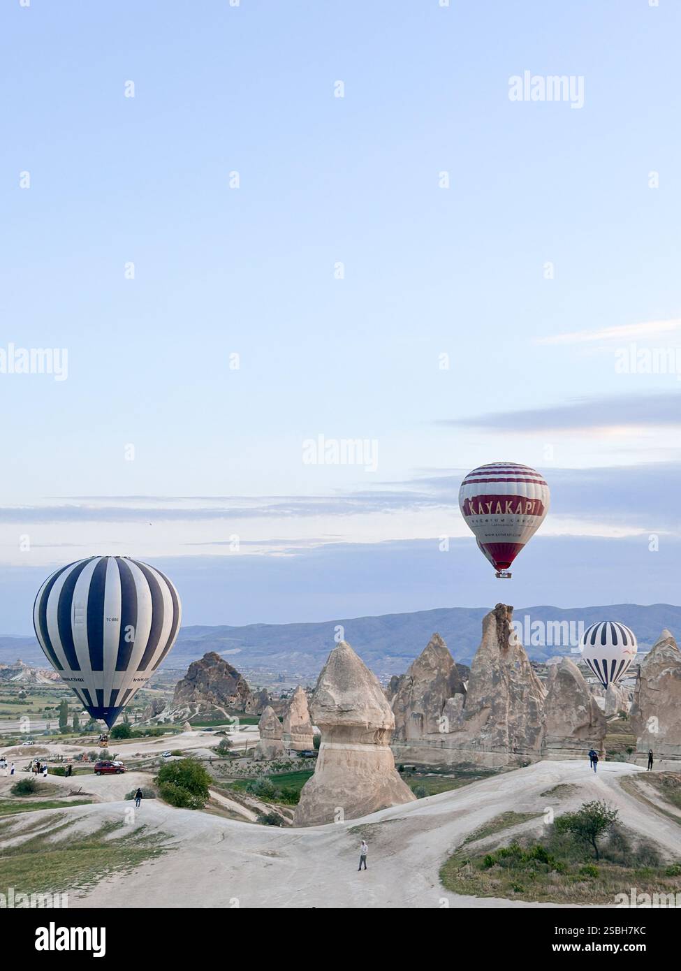 Heißluftballons über Kappadokien, Türkei Stockfoto