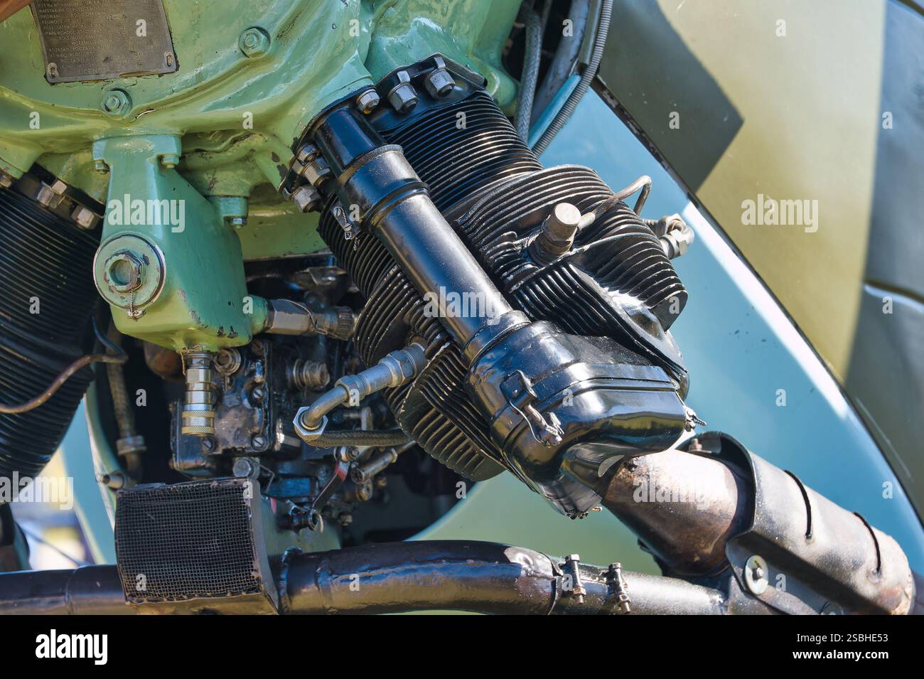 POLIKARPOV Po-2 Fundacion Infante de Orleans, Lok Shvetsov M-11 Detail Stockfoto