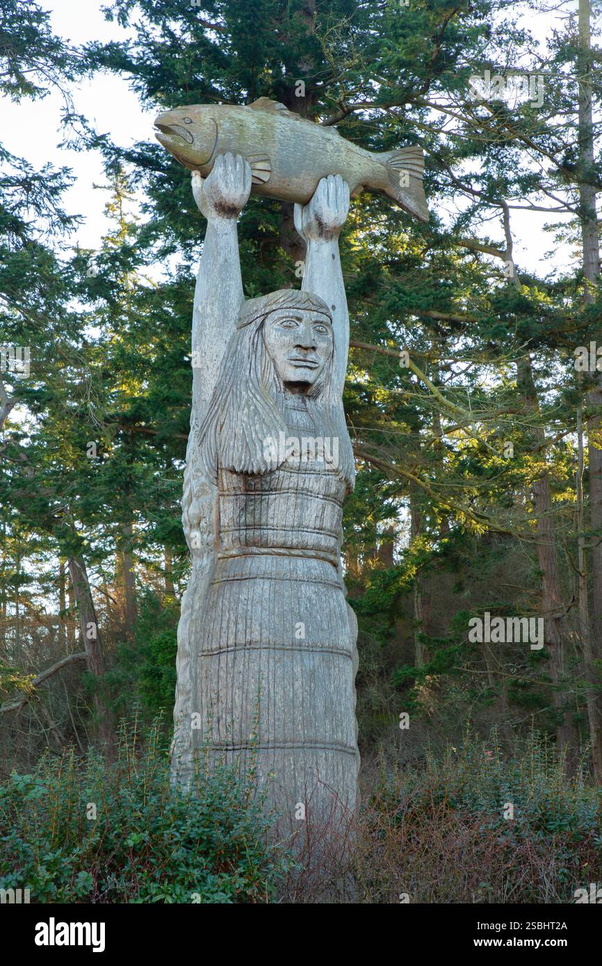 The Maiden of Deception Pass, Deception Pass State Park, Washington Stockfoto