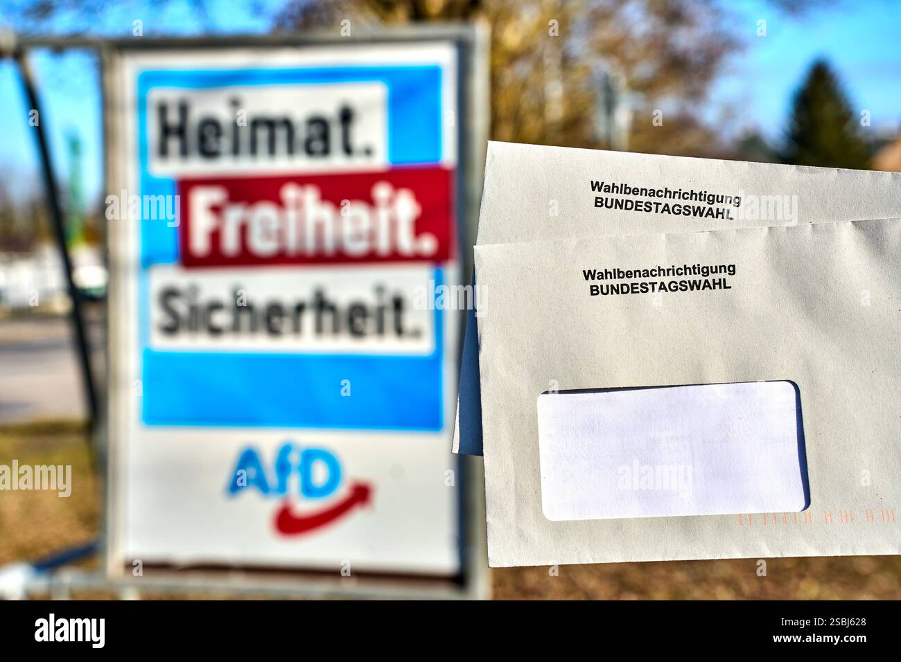 AfD Parteibanner Set - 2 Flaggen Mit Logo In Blau Und Rot