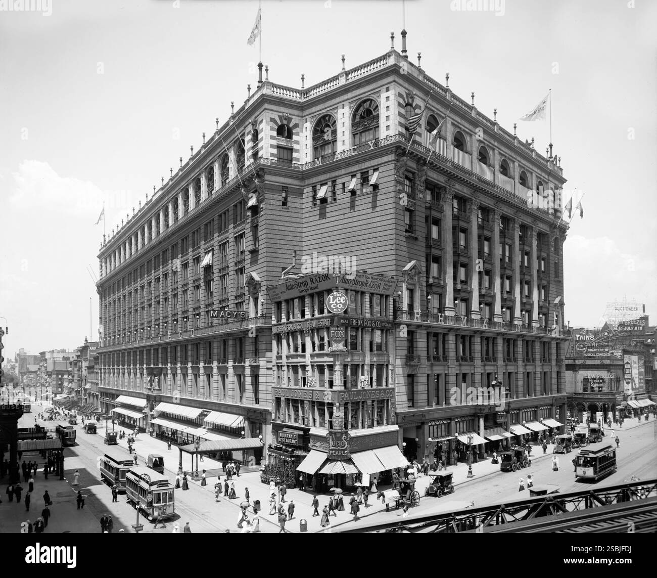 Macy's, New York City, um 1908. Detroit Publishing Co. Stockfoto