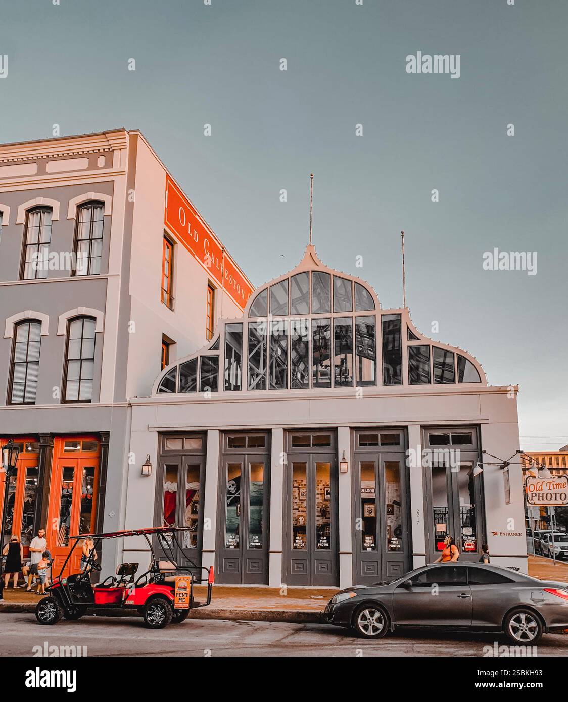 Old galveston Square - Smartphone-aufgenommenes Stockfoto