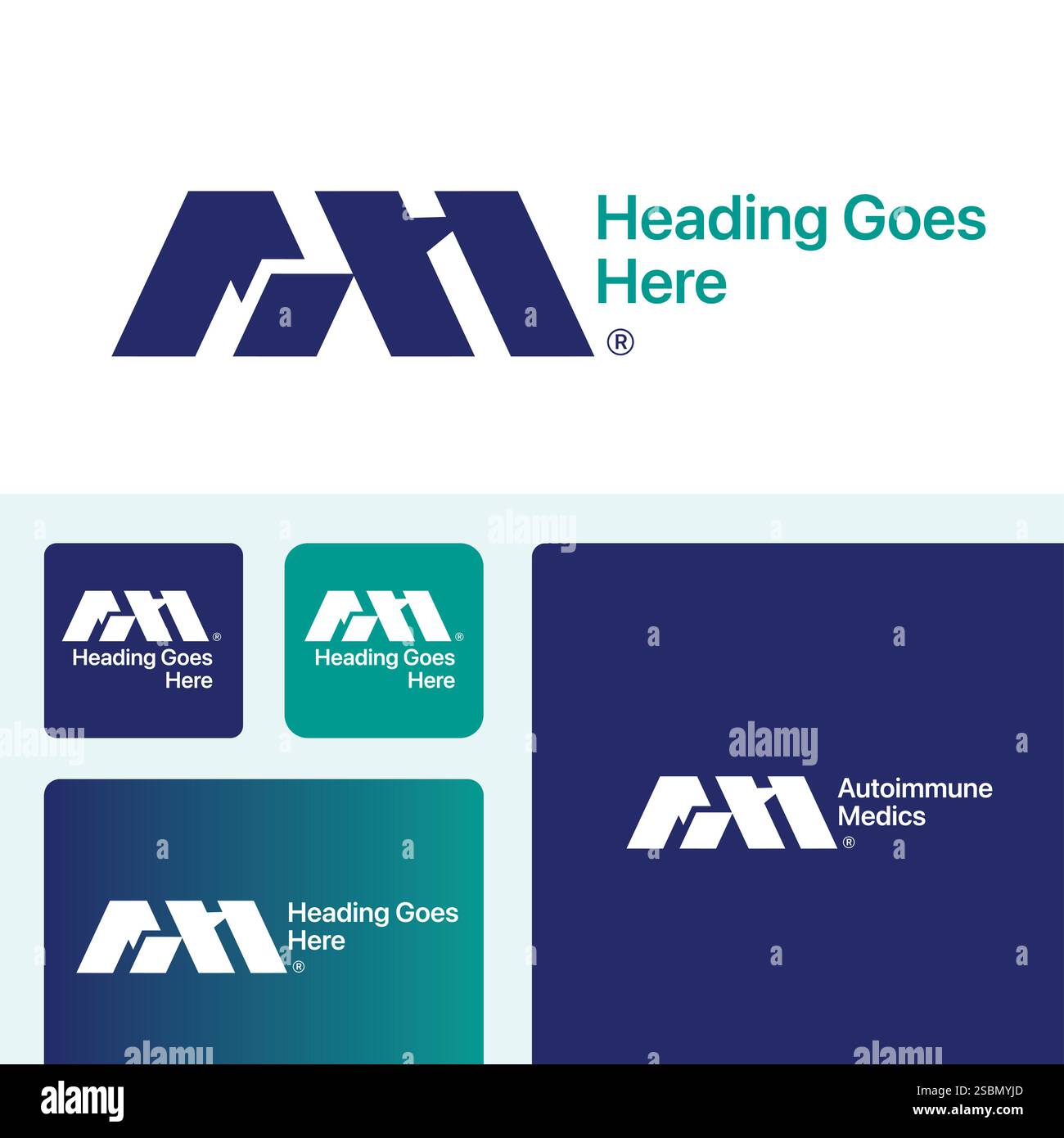 Initial-Logo-Design des AM-Letters Stock Vektor