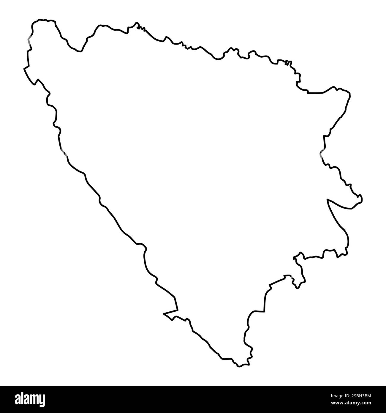 Übersicht Karte Bosnien-Herzegowina, Bosnien-Herzegowina Karte Land Europa Balkan Stock Vektor