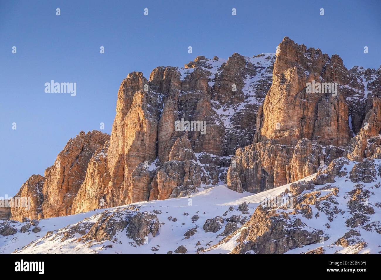 Felsen, Sella-Stock, Dolomiten, Italien *** Rocks, Sella Stock, Dolomiten, Italien Stockfoto