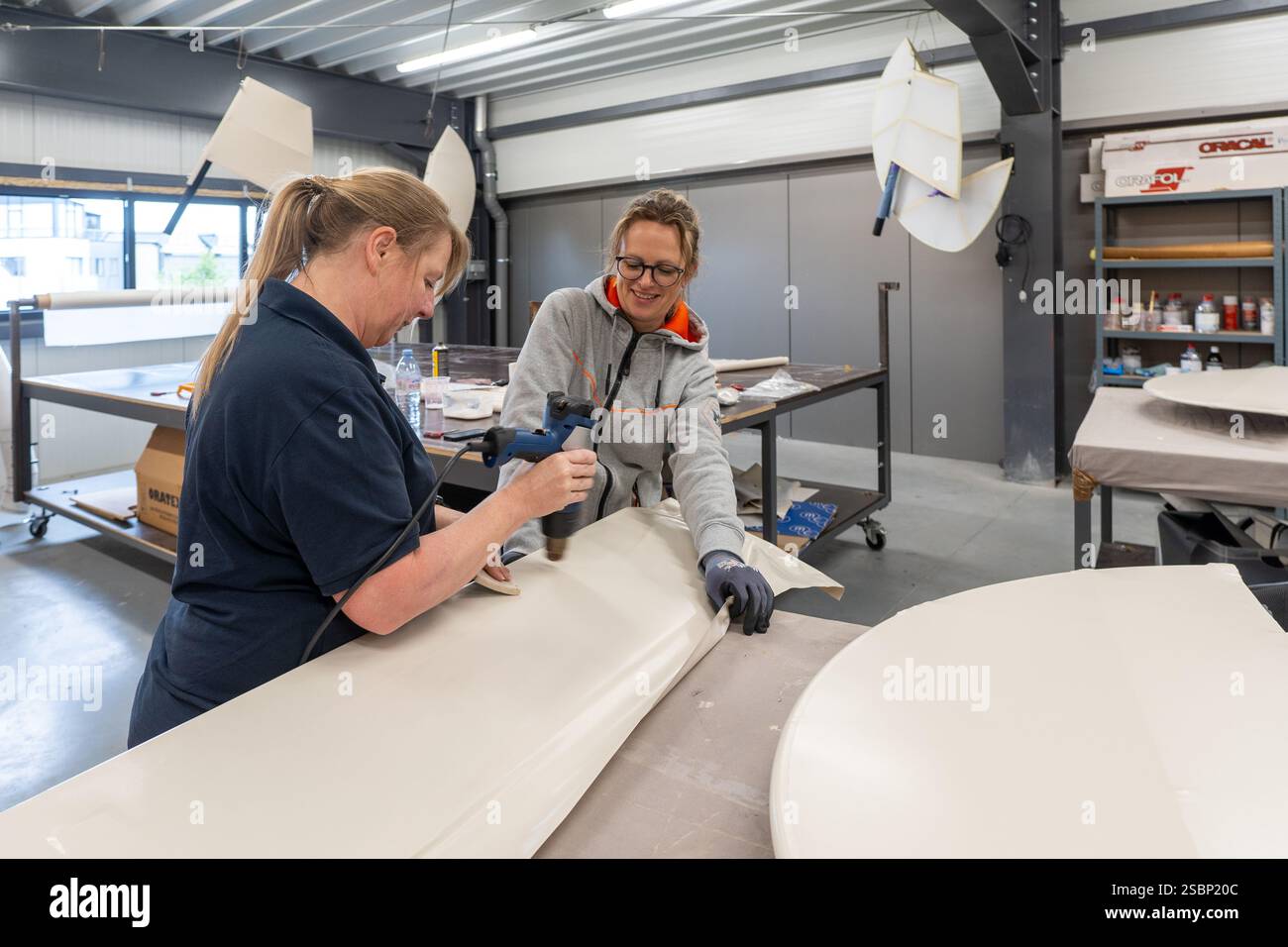 Ultraleichte Konzepte - Stampe SV-RS Flugzeugproduktion Stockfoto