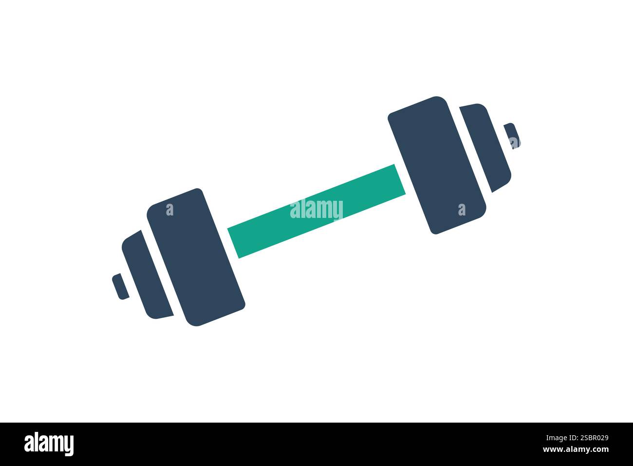 Kurzhantelsymbol. Symbolstil durchgehend. Symbol für Fitnessstudio und Fitness. Vektor-Illustration für Gym-Elemente Stock Vektor