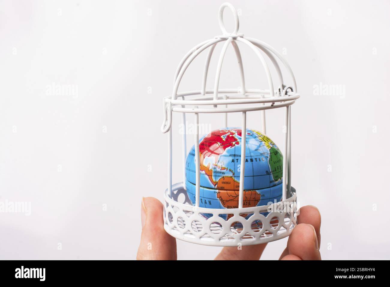 Globale Quarantäne bei Virusausbruch., Pandemie. Gesundheitsrisiko, Quarantänevirus Stockfoto