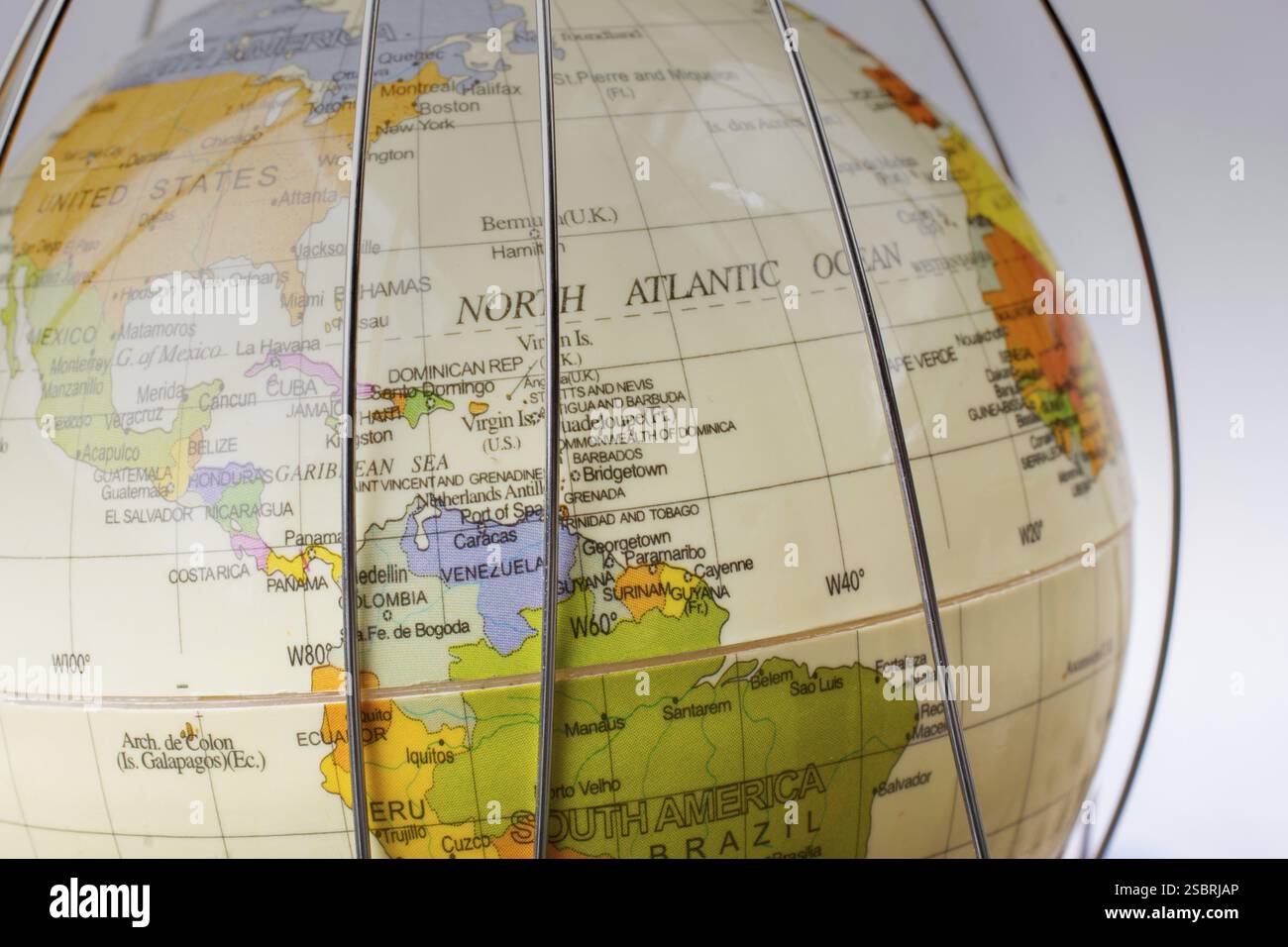 Globale Quarantäne bei Virusausbruch., Pandemie. Gesundheitsrisiko, Quarantänevirus Stockfoto