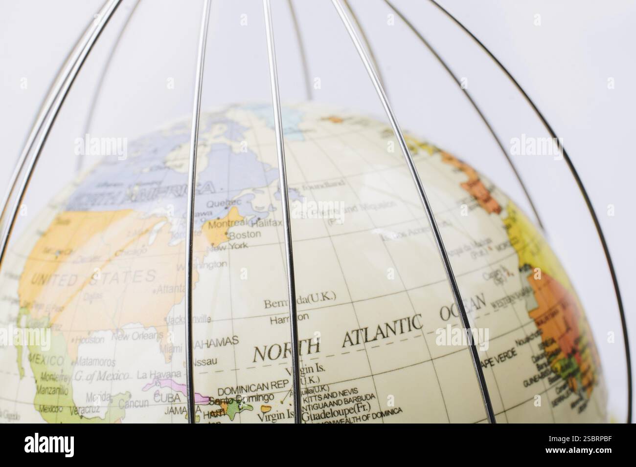 Globale Quarantäne bei Virusausbruch., Pandemie. Gesundheitsrisiko, Quarantänevirus Stockfoto