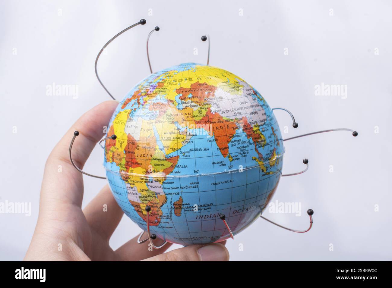 Globale Quarantäne bei Virusausbruch., Pandemie. Gesundheitsrisiko, Quarantänevirus Stockfoto