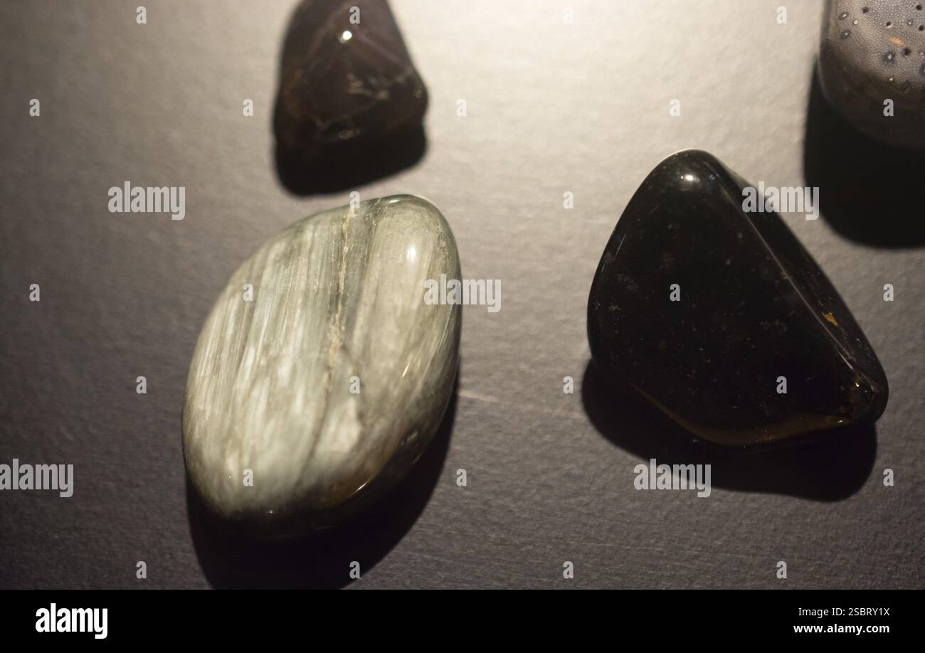 Sammlung von der Halbedelsteine Stockfoto