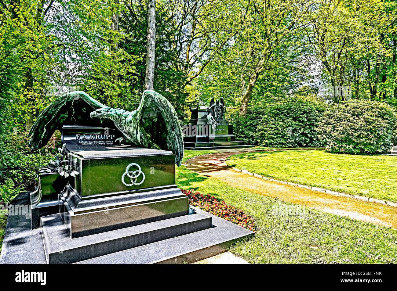 Essen (NRW, Deutschland): Familienfriedhof der Familie Krupp in Essen Bredeney; Friedhof der Familie Krupp Stockfoto