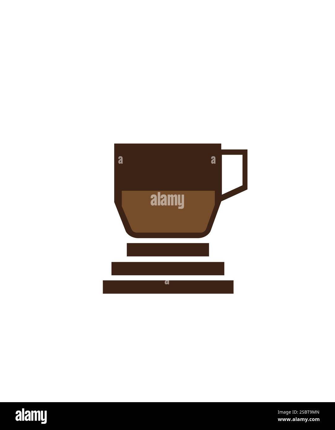 Abstrakte Kaffeetasse Logo, Café Shop Logo Design, Café Tasse Logo, Vektor Illustration Stock Vektor