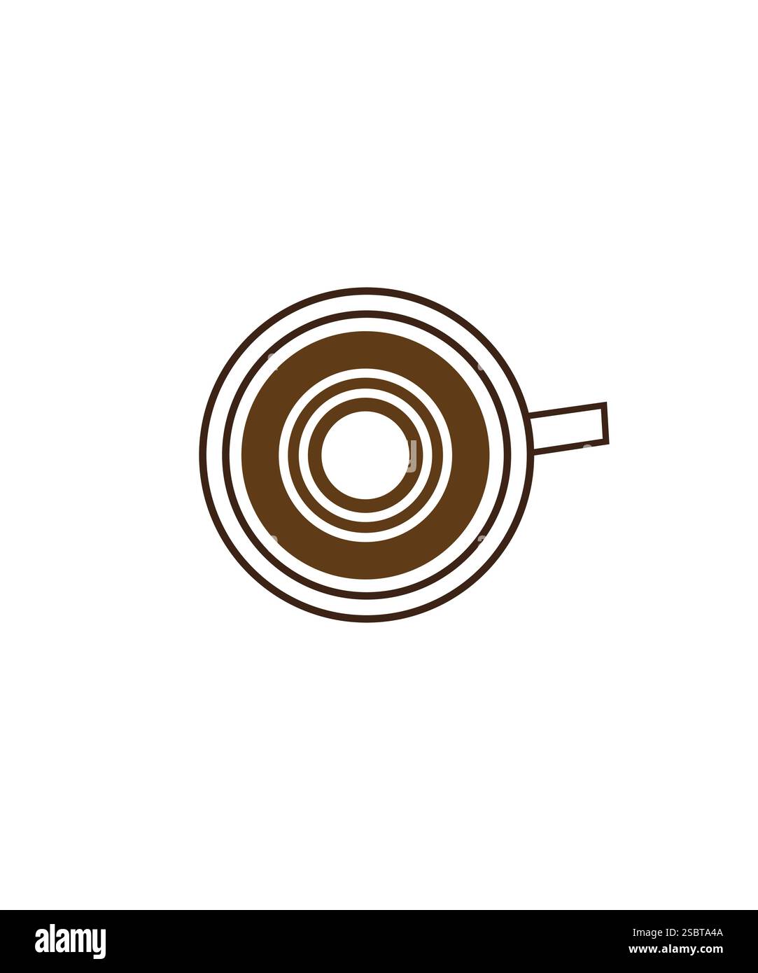 Abstrakte Kaffeetasse Logo, Café Shop Logo Design, Café Tasse Logo, Vektor Illustration Stock Vektor