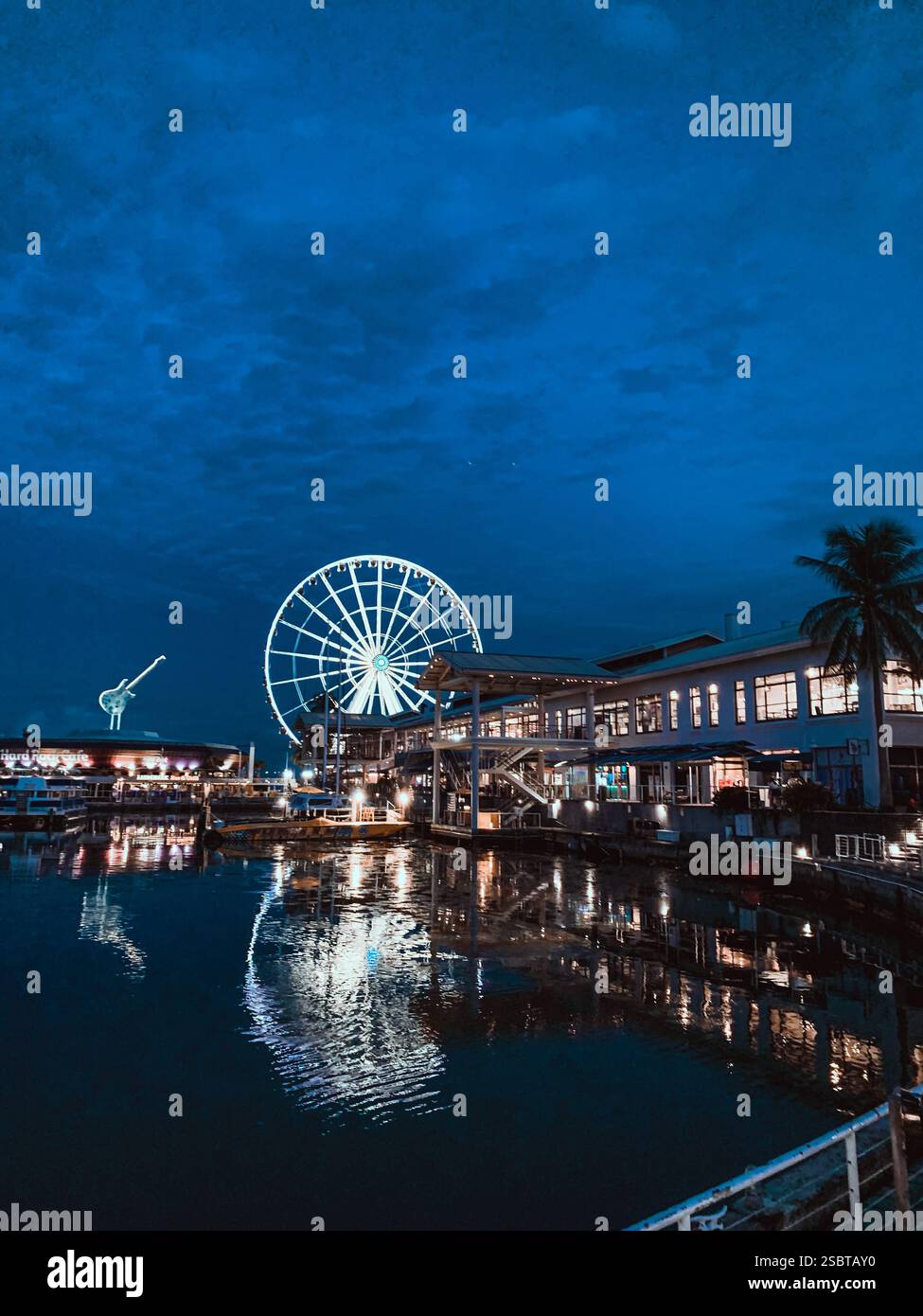 pier Riesenrad, Bayside Miami - Smartphone-aufgenommenes Stockfoto