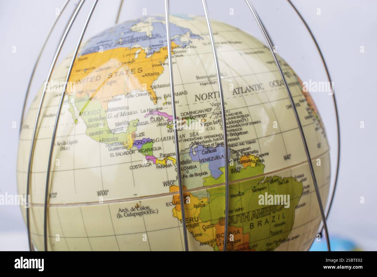 Globale Quarantäne bei Virusausbruch., Pandemie. Gesundheitsrisiko, Quarantänevirus Stockfoto