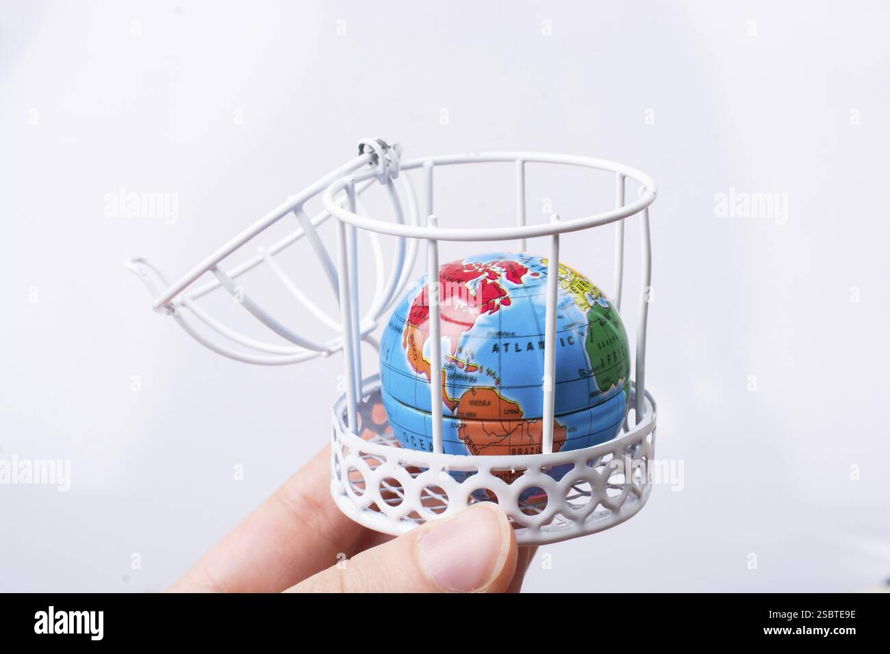 Globale Quarantäne bei Virusausbruch., Pandemie. Gesundheitsrisiko, Quarantänevirus Stockfoto