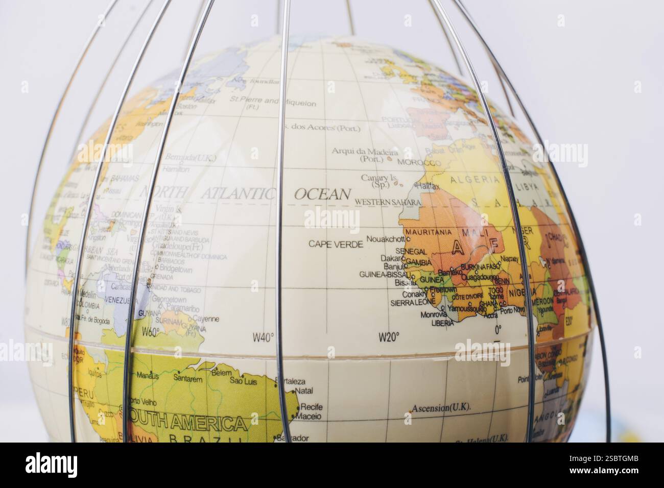 Globale Quarantäne bei Virusausbruch., Pandemie. Gesundheitsrisiko, Quarantänevirus Stockfoto