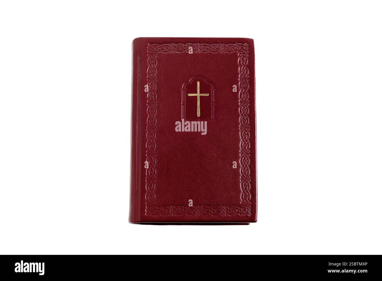 Buch Heiliges Evangelium christlich auf transparentem Hintergrund Stockfoto