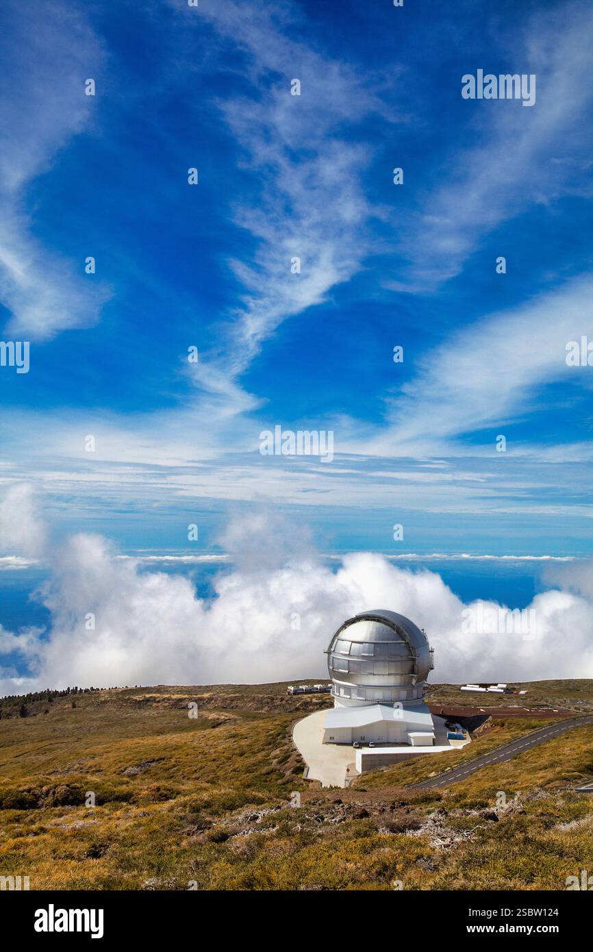 Gran Telescopio CANARIAS GTC, Roque de los Muchachos Observatory, Caldera de Taburiente Nationalpark, La Palma, Kanarische Inseln, Spanien Stockfoto