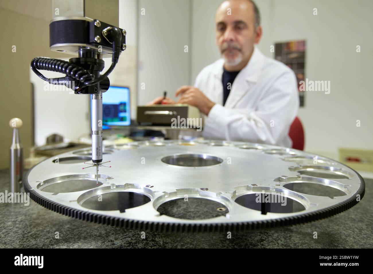 EMIR-Projekt des Labors für die Messung von Filterrädern, Instituto Astrofisica de Canarias IAC, La Laguna, Teneriffa, Kanarische Inseln, Spanien EMIR Stockfoto